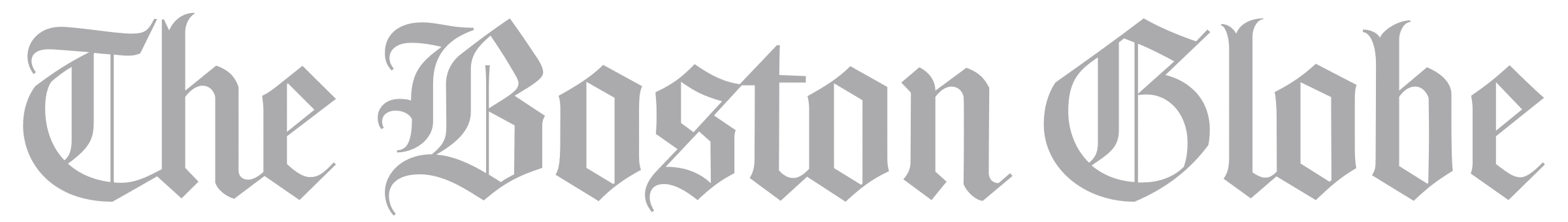 logo of Boston Globe newspaper and website in grayscale