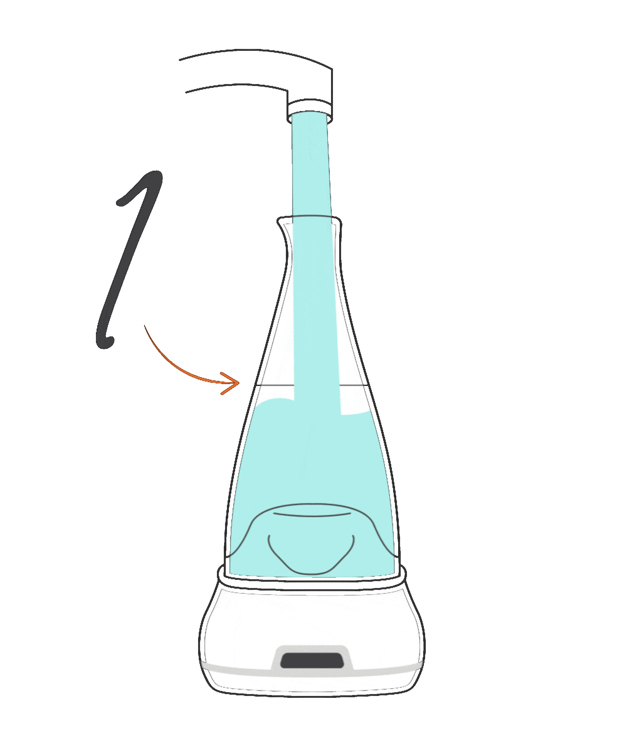 animated instructions for how to use the Force of Nature cleaner