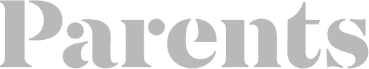 logo of parents magazine in grayscale