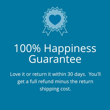 you get a 100% happiness guarantee