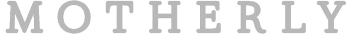 logo of motherly website in grayscale