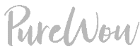 logo of PureWow website in grayscale