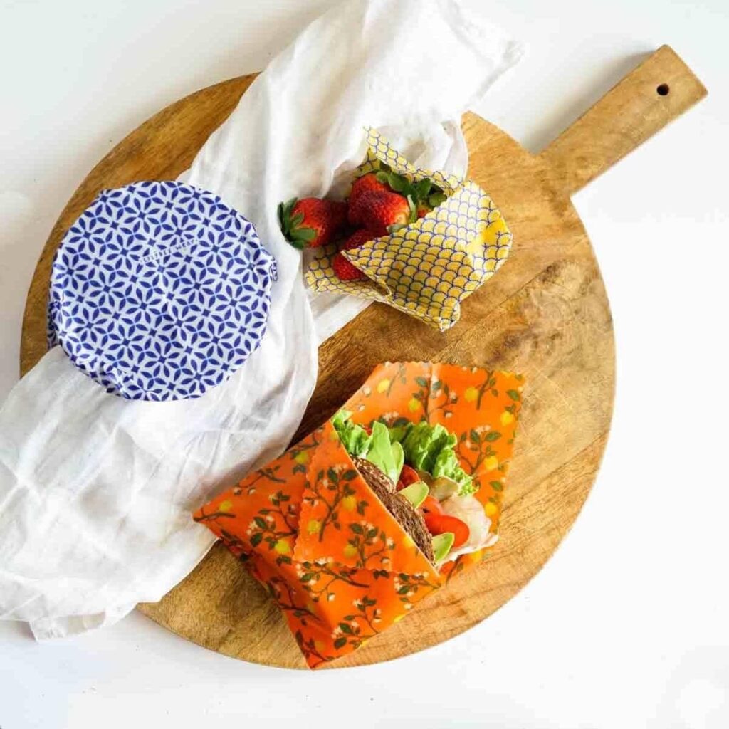 Versatile and reusable eco-friendly beeswax food wraps