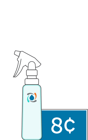 force of nature spray bottle costs 9 cents an ounce, saving you up to 80% compared with other brands