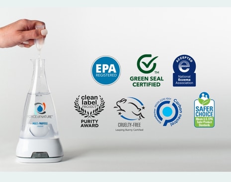 Force of Nature Cleaner and Disinfectant Certifications