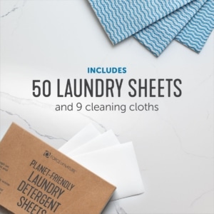 Force of Nature Sustainable Swaps Set comes with 50 laundry