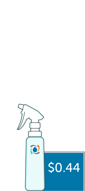 force of nature spray bottle costs 9 cents an ounce, saving you up to 80% compared with other brands